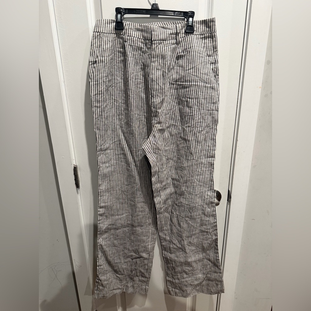 Reformation striped Linen Pant Size 8